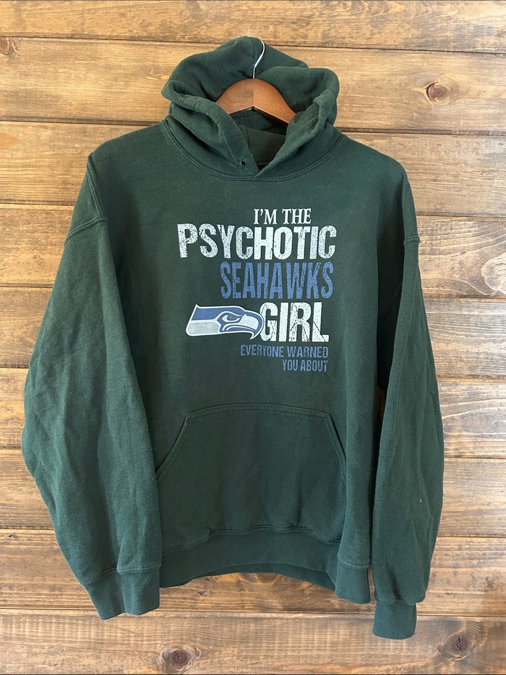 Gildan Dark Green Seahawks Graphic Hoodie